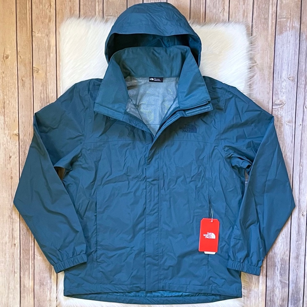 The North Face Men’s Resolve 2 Waterproof Jacket In Mallard Blue - Picture 1 of 9